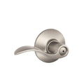 Accent Satin Nickel Privacy Bed/Bath Door Lever (2-Pack)