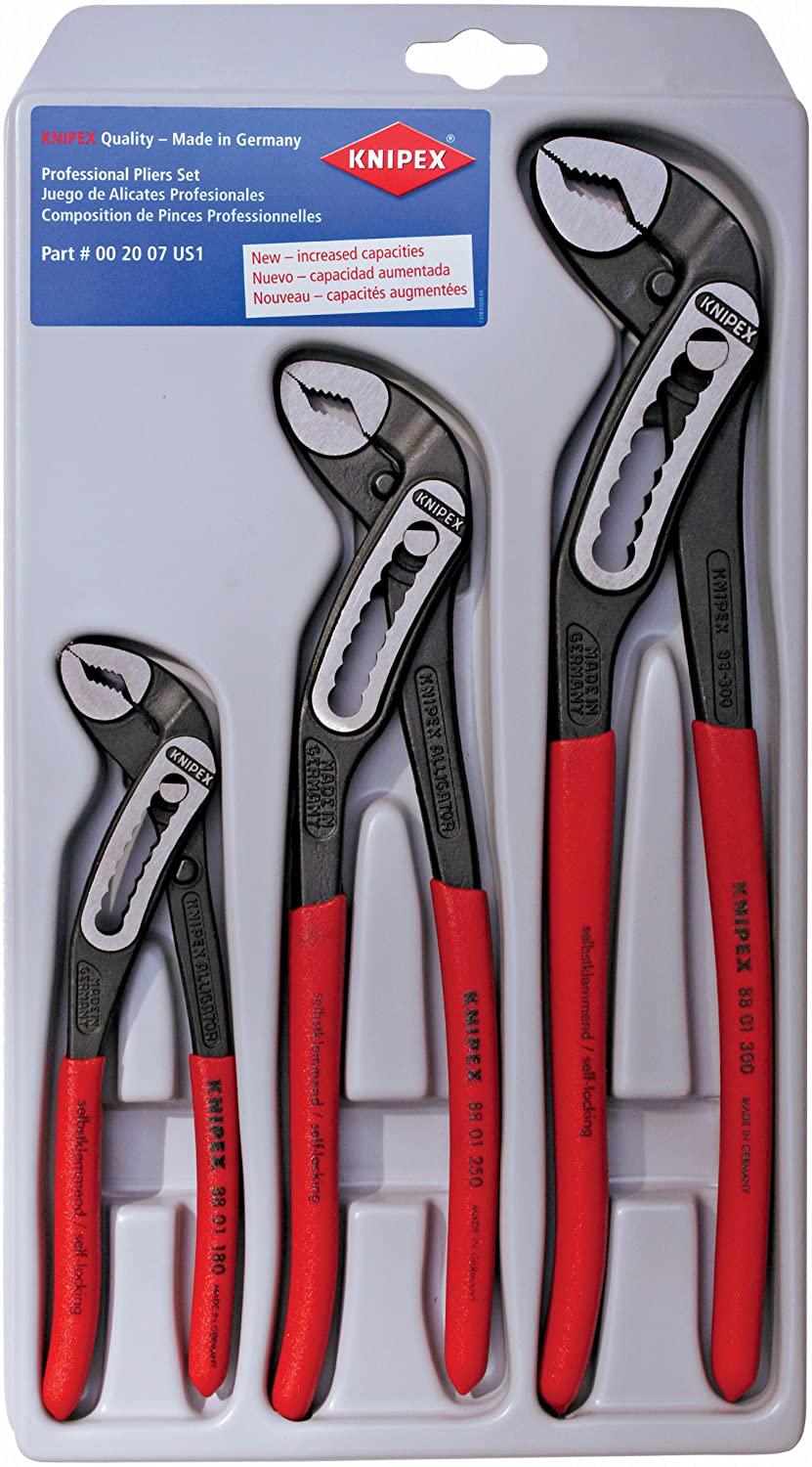 DSY Hand Tools 3Pcs Heavy Duty Pipe Wrench Adjustable Set 14inch 18inch 24inch Monkey Soft Grip