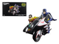 1966 Batcycle Elite Edition and Side Car with Batman and Robin Figures 1/12 Diecast Model by Hotwheels