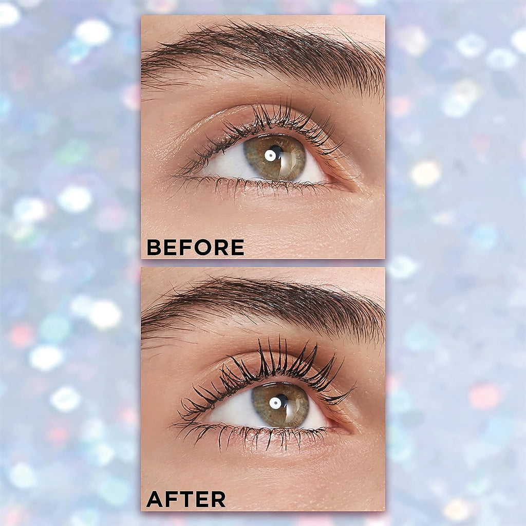 L'Oreal Paris Makeup Voluminous Lash Paradise Mascara for Eyelash Volume and L'Oreal Telescopic Mascara for Lengthening Lashes, Blackest Black, 1 Count of Each