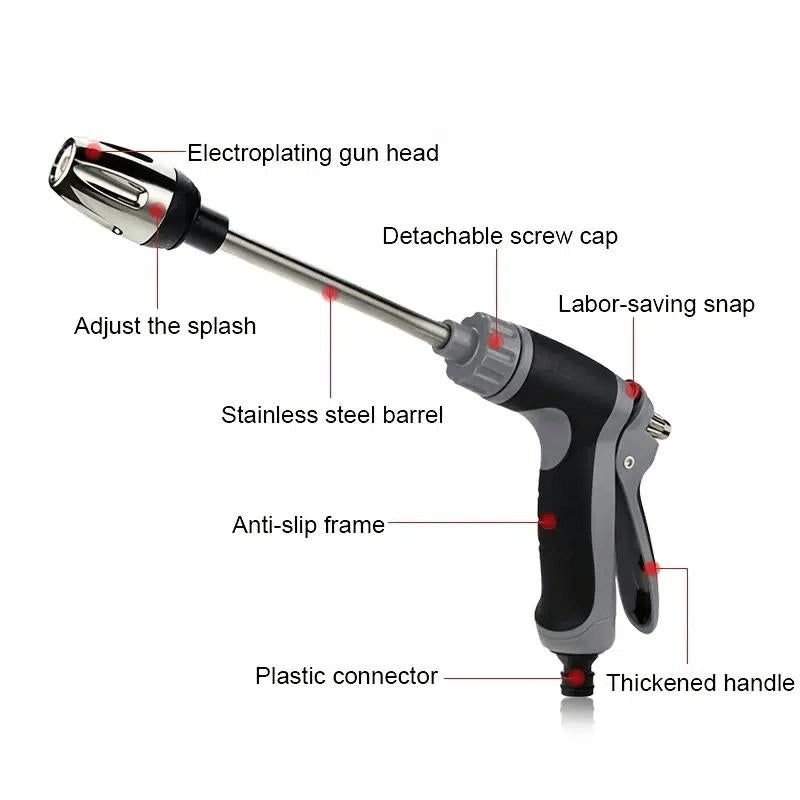 1pc Portable High Pressure Water Gun, Car Washer Garden Watering Hose Water Spray Foam Nozzle For Cars, Home, Garden Use