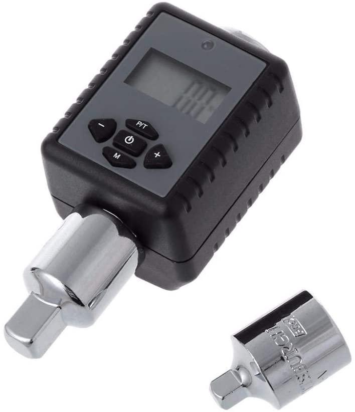 LFDHSF Screwdriver Set, 1/2inch 10-200Nm Digital Torque Wrench Adjustable Professional Electronic Torque Wrench Bike Car Repair with 2Pcs Adapter Household Universal Hand Tools