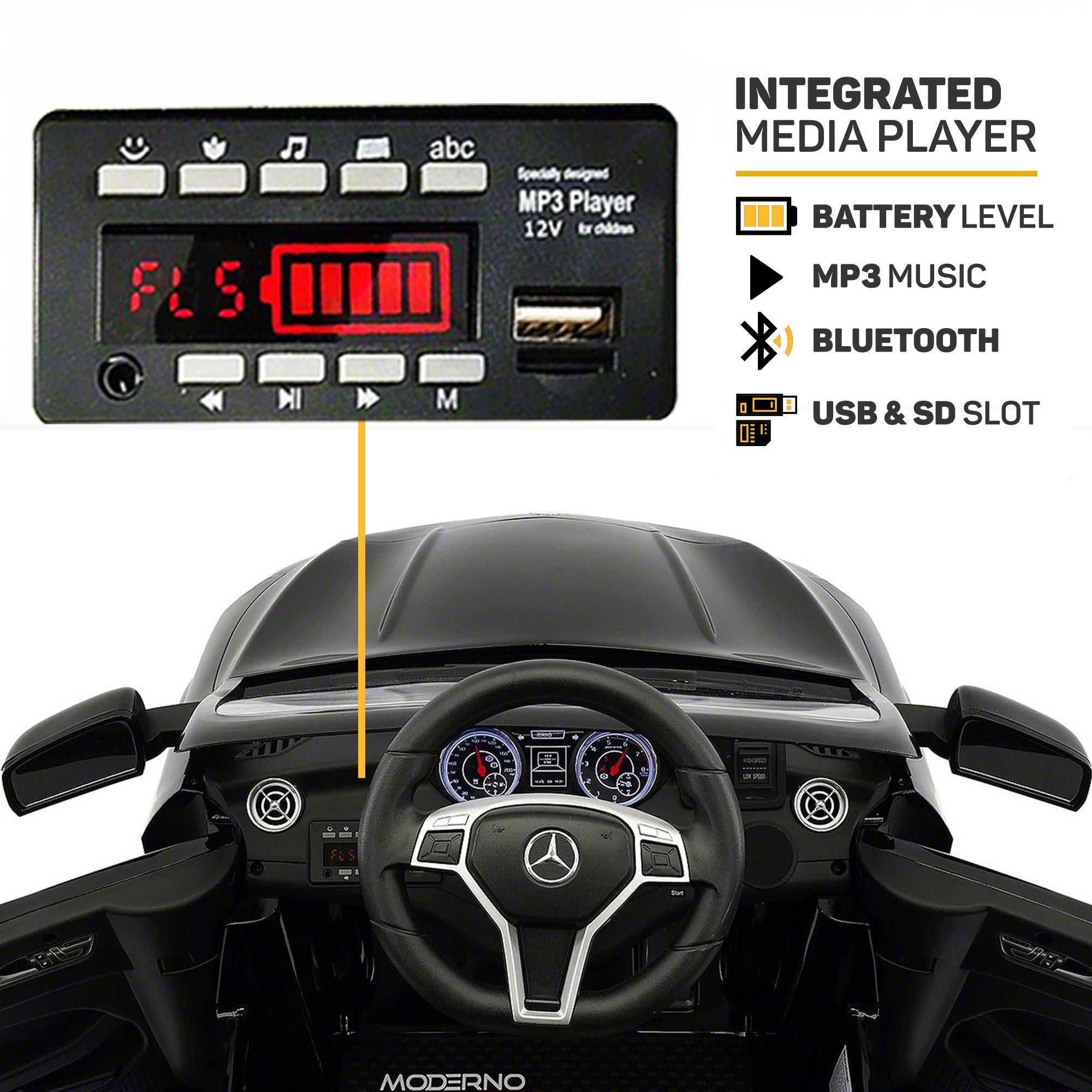 2023 Mercedes Benz CLA 12V Ride On Car for Kids w/ Remote Control, | Kids Car to Ride Licensed Kid Car to Drive - Dining Table, Leather Seat, Openable Doors, LED Lights