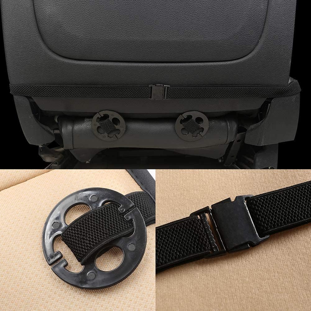 Black Panther PU Car Seat Cover, Front Seat Protector Compatible with 90% Vehicles,Embroidery,Anti-Slip &amp; Full Wrapping Bottom (W 21.26ׄ 20.87 Inch)(1Piece,Black)