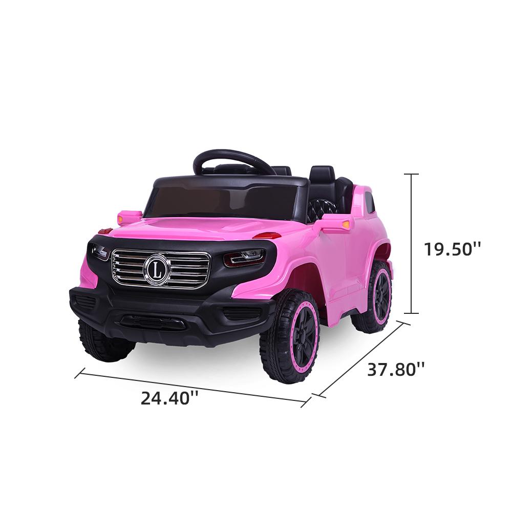 Zimtown Electric Car with 35W*1 6V7AH*1 Battery Children Car Pre-Programmed Music and Ride on Car Remote control Pink