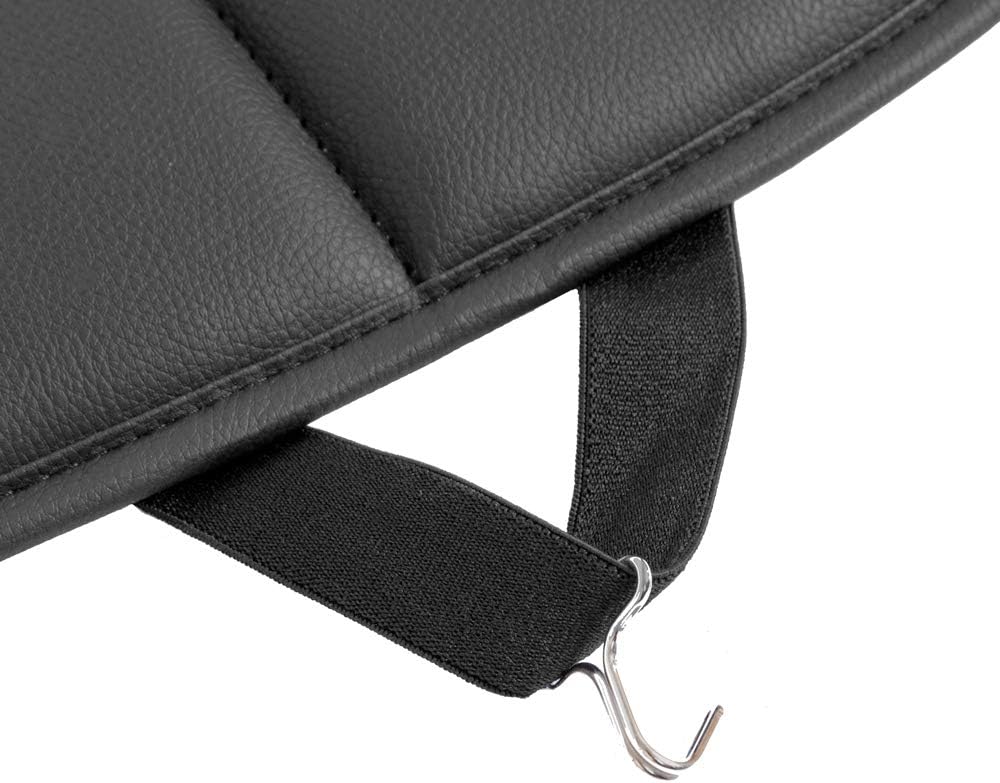 Motor Trend Seat Covers for Cars Trucks SUV, Faux Leather Full Set Black Padded Car Seat Covers with Storage Pockets, Premium Interior Car Seat Cover