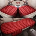 3pcs/set Plush Plaid Thickened Insulation Car Seat Cushions - Car, SUV, And Truck Protectors - Car Accessories