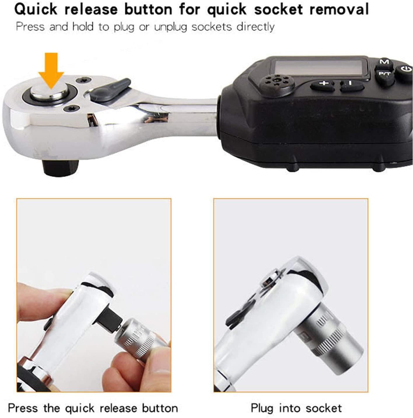 1/2 inch Digital Torque Wrench Mini Professional Electronic Short Handle Torque Wrenches Repair-Tools-Kit-Set-Tool Bike-Repair Hand-Tools (尺寸 Size : WR3-30AN)