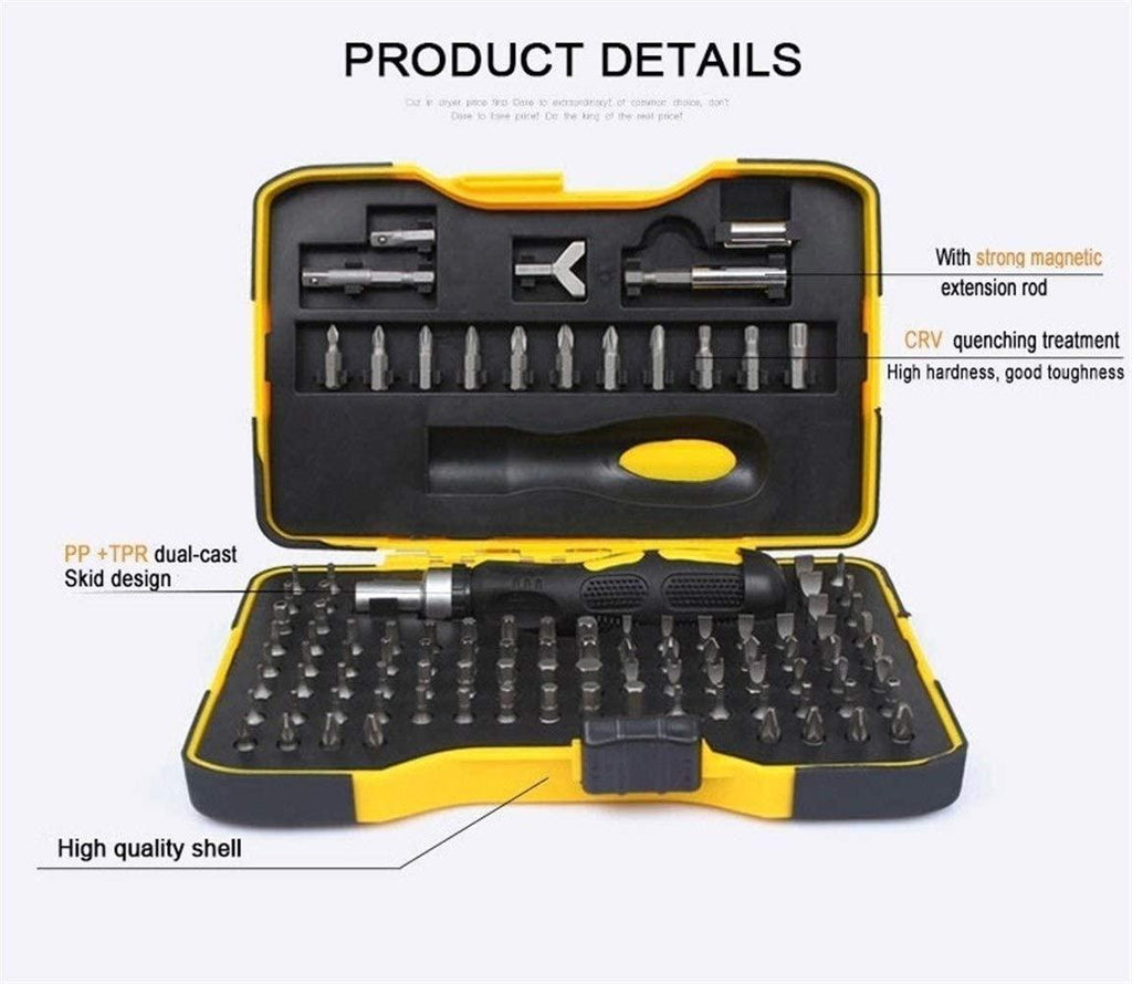 Peixiang Sturdy Wrench Screwdriver Set 101 in 1 Multifunction Household Essential Tools Kit Home Appliances Car Repair Maintenance DIY Hand Tool Repair Tools Safety