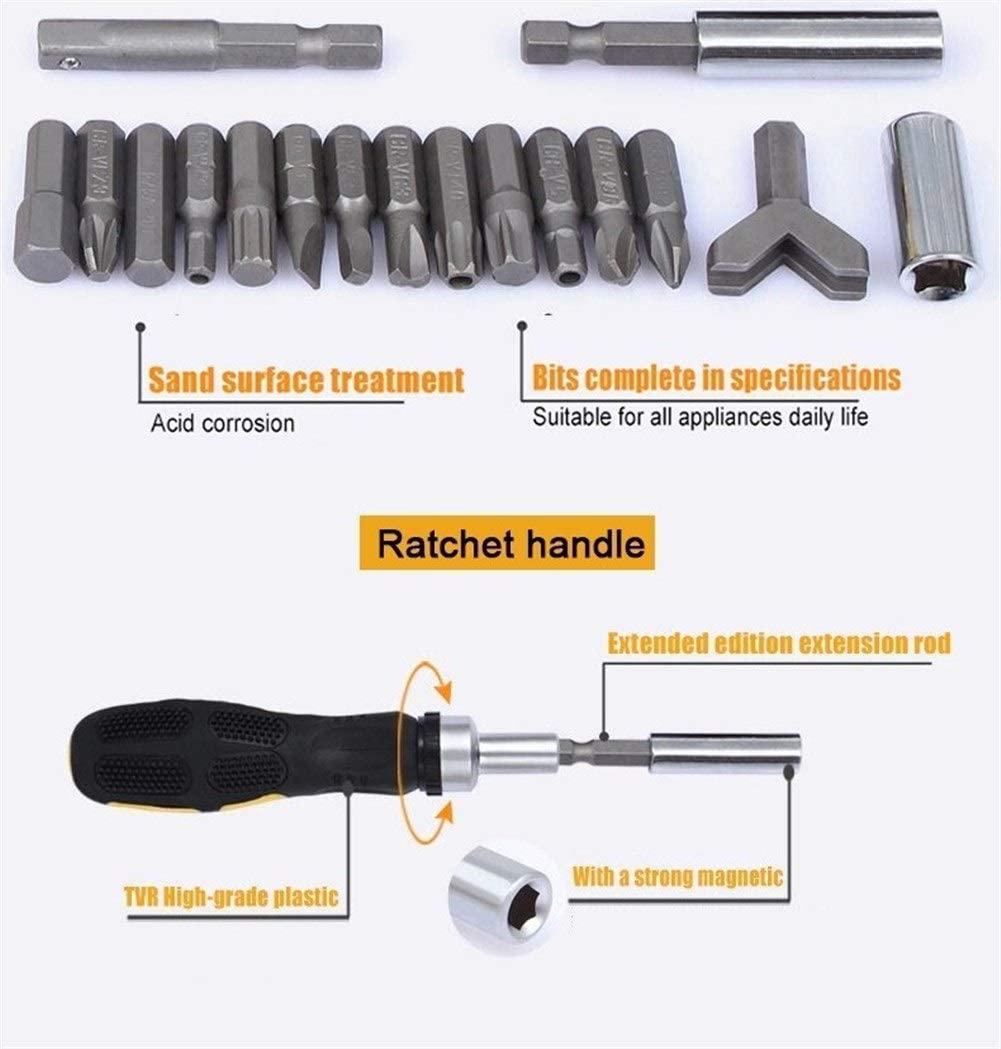 Peixiang Sturdy Wrench Screwdriver Set 101 in 1 Multifunction Household Essential Tools Kit Home Appliances Car Repair Maintenance DIY Hand Tool Repair Tools Safety