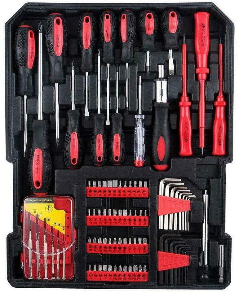 799 PCS Hand Tool Set Mechanics Kit Wrench Socket Toolbox Castors Trolley Keys