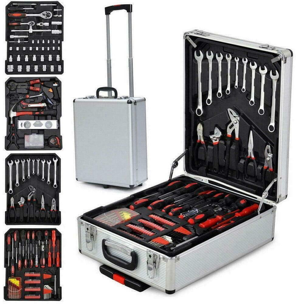 799 PCS Hand Tool Set Mechanics Kit Wrench Socket Toolbox Castors Trolley Keys