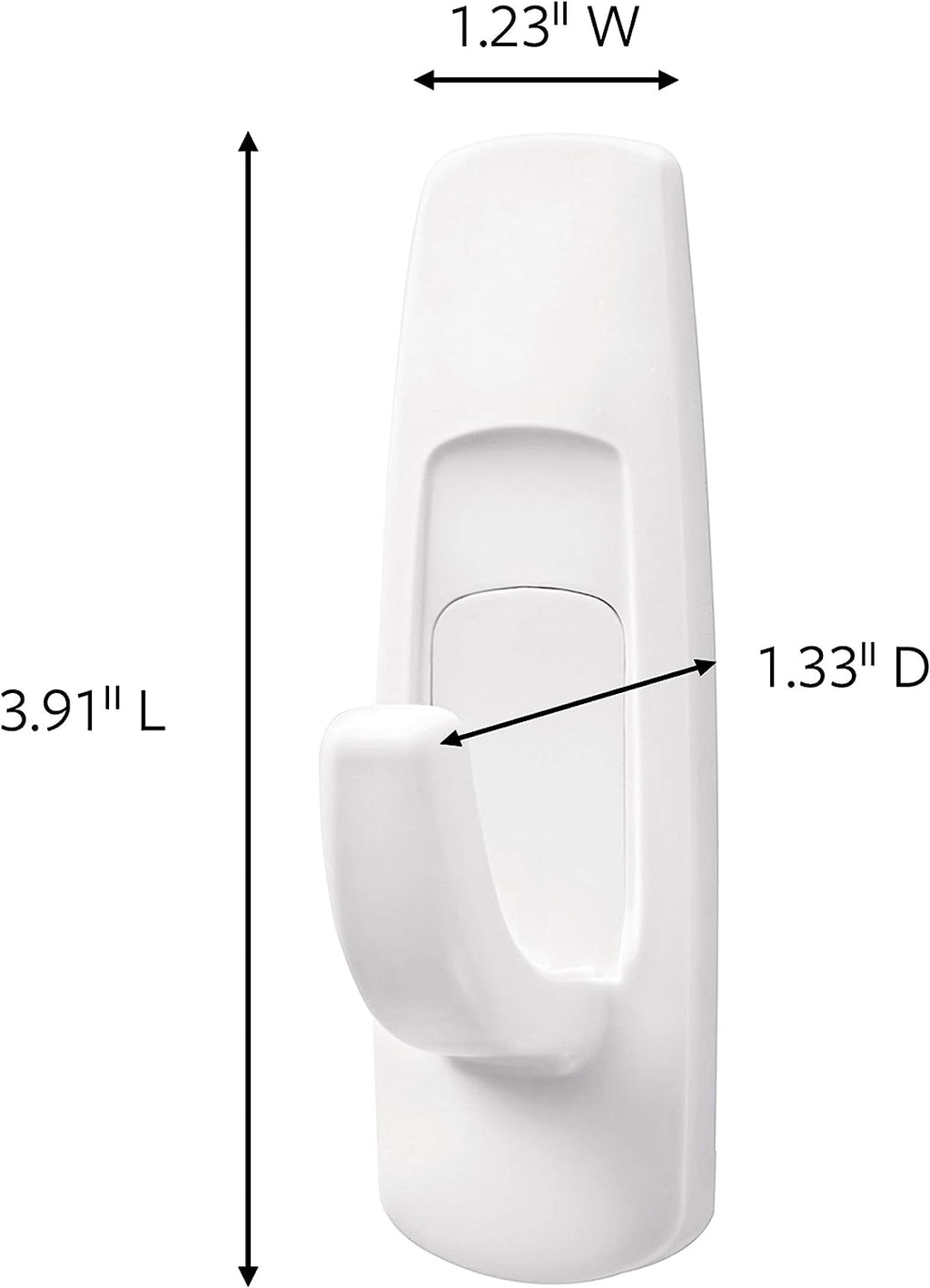 Command Large Utility Hooks, Damage Free Hanging Wall Hooks with Adhesive Strips, No Tools Wall Hooks for Hanging Decorations in Living Spaces, 7 White Hooks and 12 Command Strips