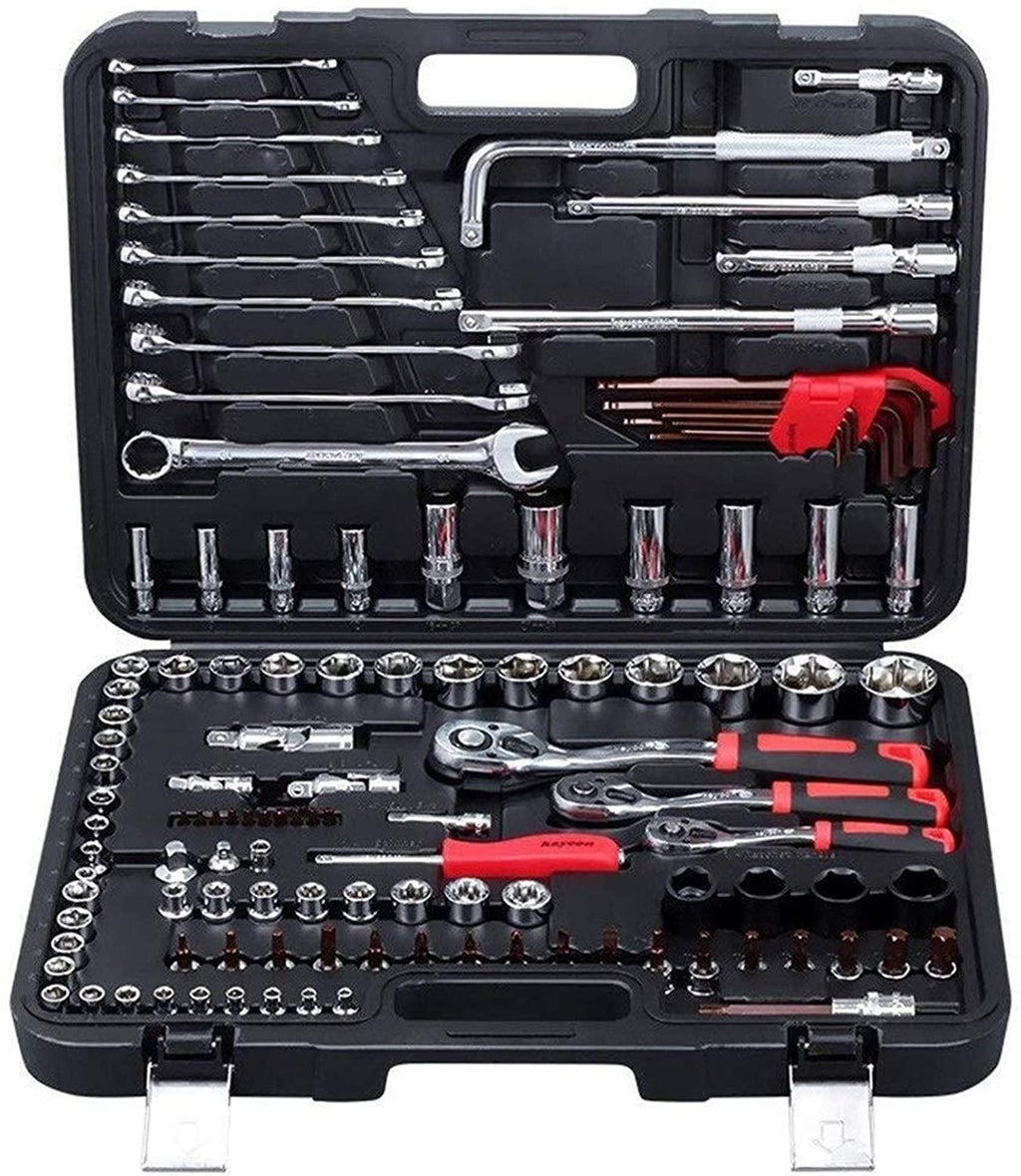 120pcs Socket Set Car Repair Tool Auto Hand Tool Kit Ratchet Set Torque Wrench Chrome Vanadium Steel Auto Tools Household Universal Hand Tools