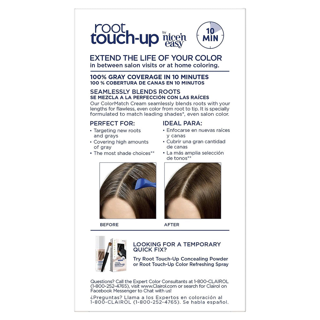 Clairol Root Touch-Up by Nice'n Easy Permanent Hair Dye, 5A Medium Ash Brown Hair Color, Pack of 1