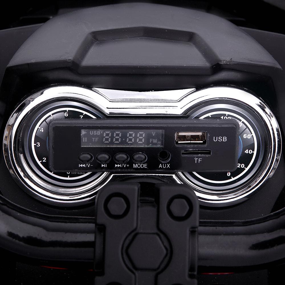 Clearance! Kids 12v Ride ON Toys, Battery Powered Ride ON Toys Car, 4-Wheeler ATV Ride ON Car w/ 3.7mph Max, 2 Speed, LED Lights, AUX Jack, Radio, Electric Motorcycle for Boys/Girls, Black, W1890