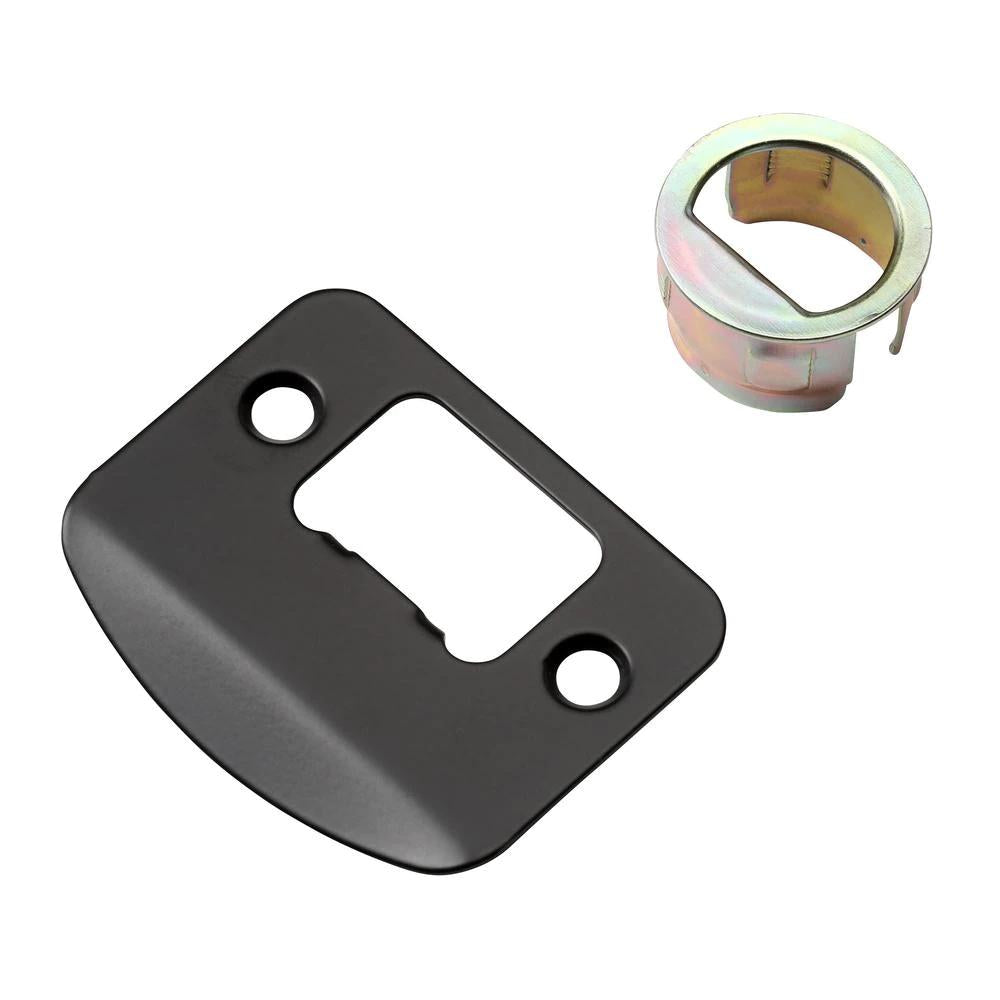 Highland Matte Black Hall and Closet Door Lever with Square Rose