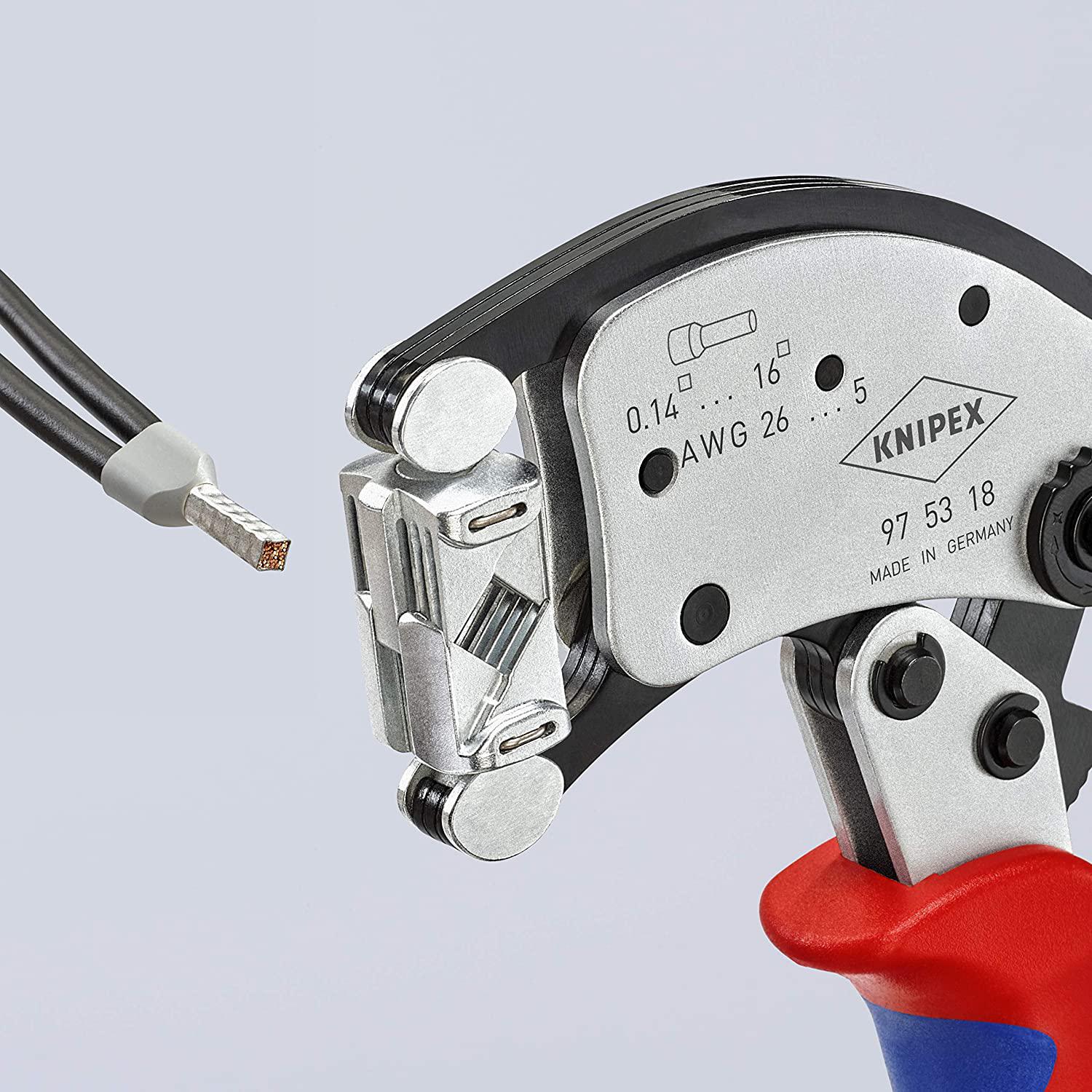 KNIPEX Tools - Twistor16 Self-Adjusting Crimping Pliers (975318)