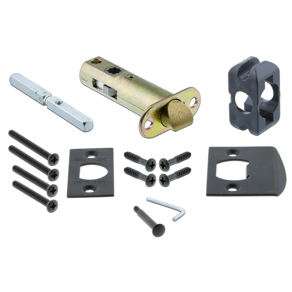 CottaPlate 2-3/8 in. Backset Oil-Rubbed Bronze Privacy Bed/Bath Black Porcelain Door Knob