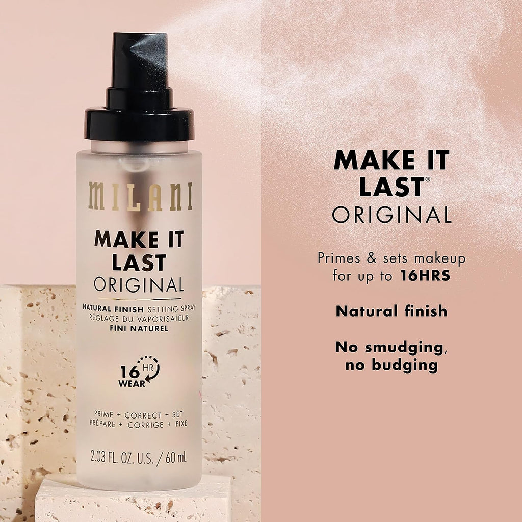 Milani Make It Last 3-in-1 Setting Spray and Primer- Prime + Correct + Set (2.03 Fl. Oz.) Makeup Finishing Spray and Primer - Long Lasting