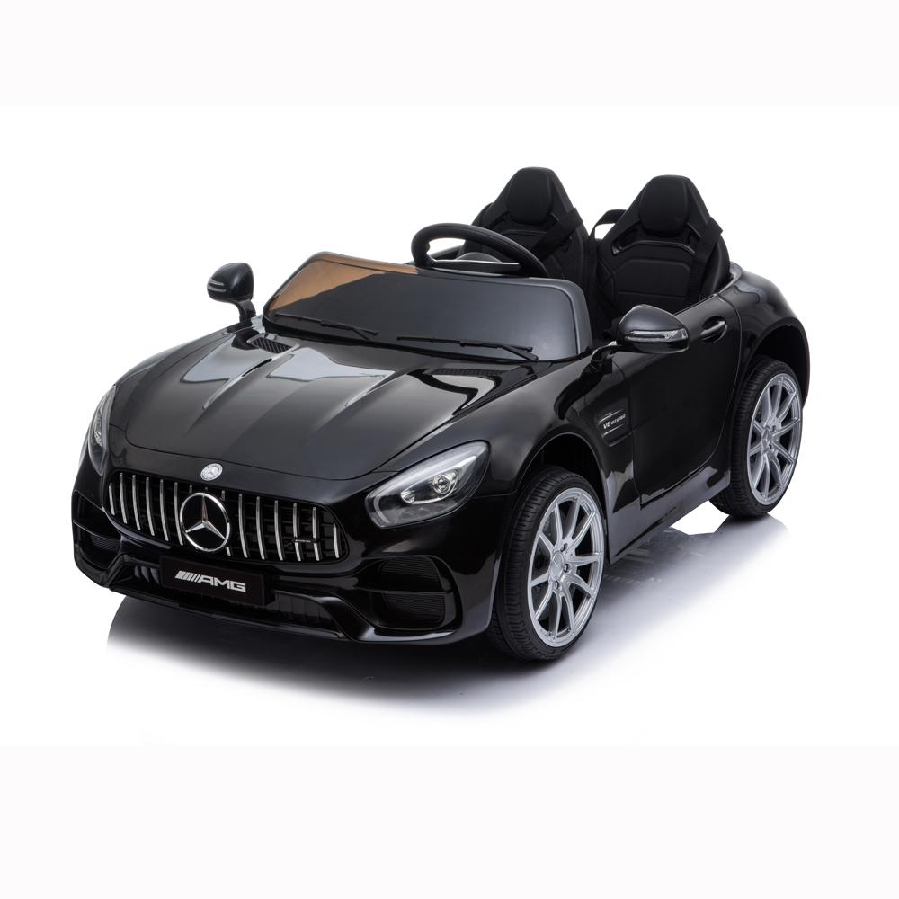 Kids 12v RC Ride On Cars, URHOMEPRO Electric Power Wheels Car, 3-6 Years kids Motorized Ride On Toys, Ride On Truck Car Toy w/ Remote Control, 3 Speeds, Spring Suspension, LED Light, Black, W5669