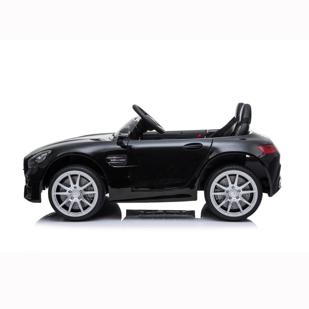 Kids 12v RC Ride On Cars, URHOMEPRO Electric Power Wheels Car, 3-6 Years kids Motorized Ride On Toys, Ride On Truck Car Toy w/ Remote Control, 3 Speeds, Spring Suspension, LED Light, Black, W5669