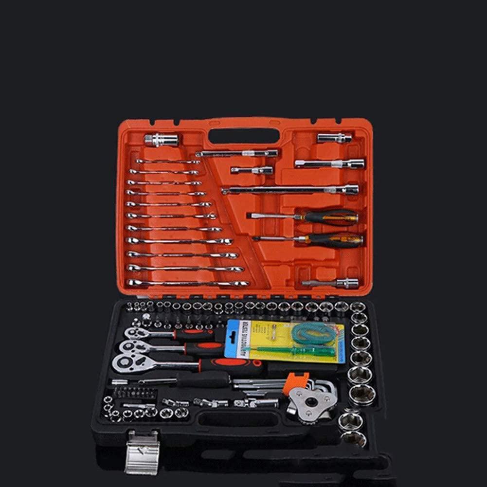 HAND TOOLS Spanners Wrenches 121-Piece Socket Ratchet Wrench Metric 1/2, 3/8, 1/4 Ratchet Wrench, 4-32Mm Sleeve, 8-19Mm Combination Wrench Tool Set Hand Tools wrenches set