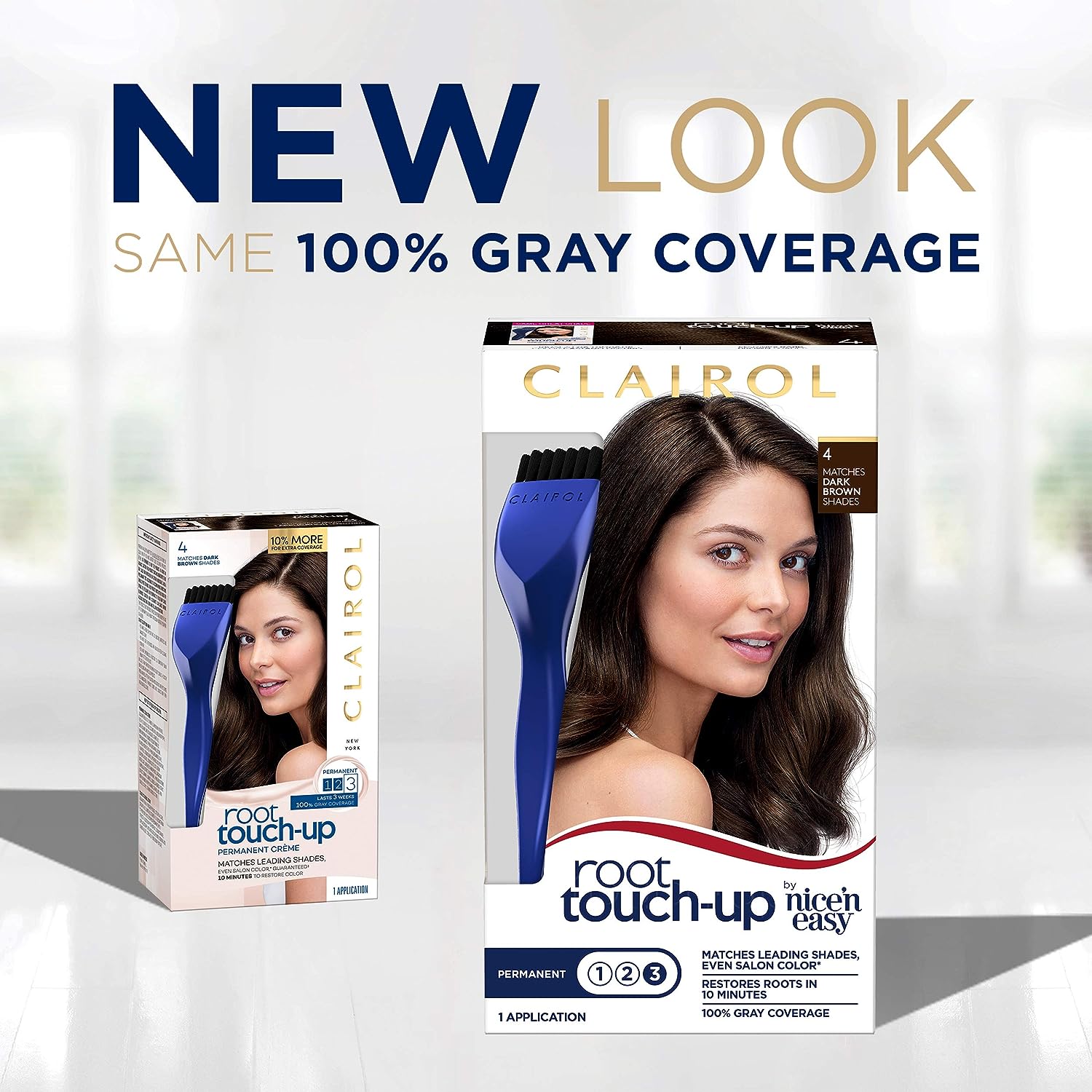 Clairol Root Touch-Up by Nice'n Easy Permanent Hair Dye, 4G Dark Golden Brown Hair Color, Pack of 1