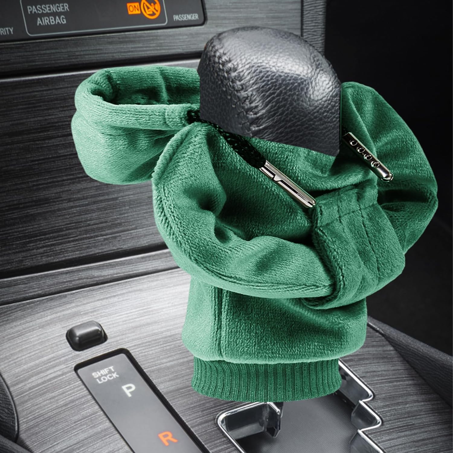 ZHSMS Gear Shift Cover, Universal Shift Knob Cover, Funny Sweater Hoodie for Gearshift, 4.7 Inch Car Shifter Stick Protector Decoration(Army Green Khaki)