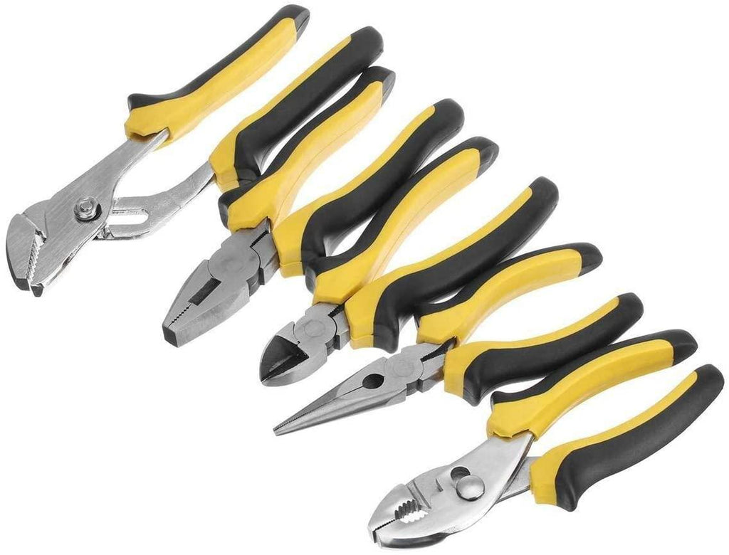 LFDHSF Pliers Tool Tool Sets, 5Pcs Tool Kit Jewelry Beading Wire Cutter Mini Diagonal Nose Pliers Soft Handle Hand Tools