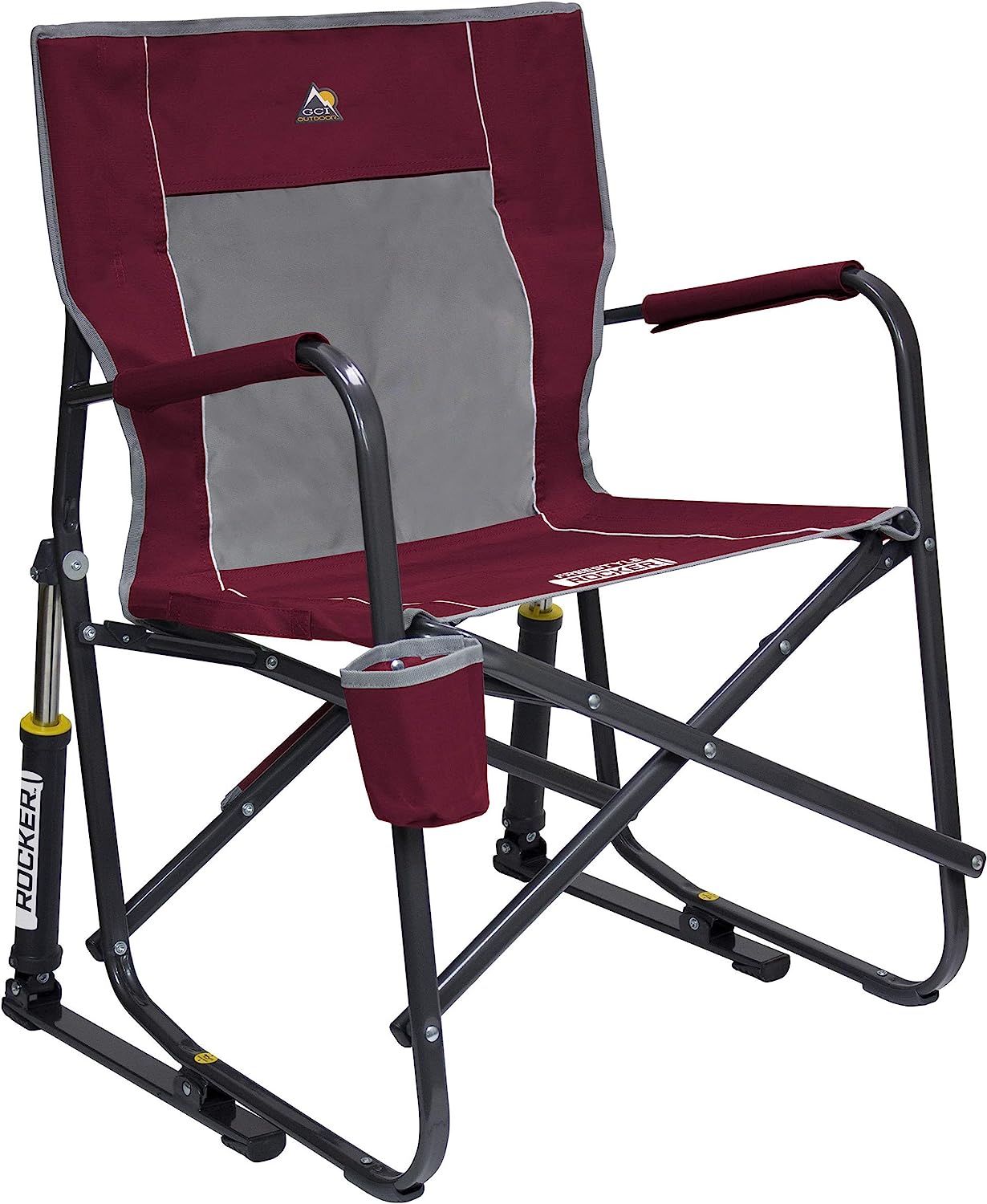 GCI Outdoor Freestyle Rocker Portable Rocking Chair &amp; Outdoor Camping Chair, Cinnamon