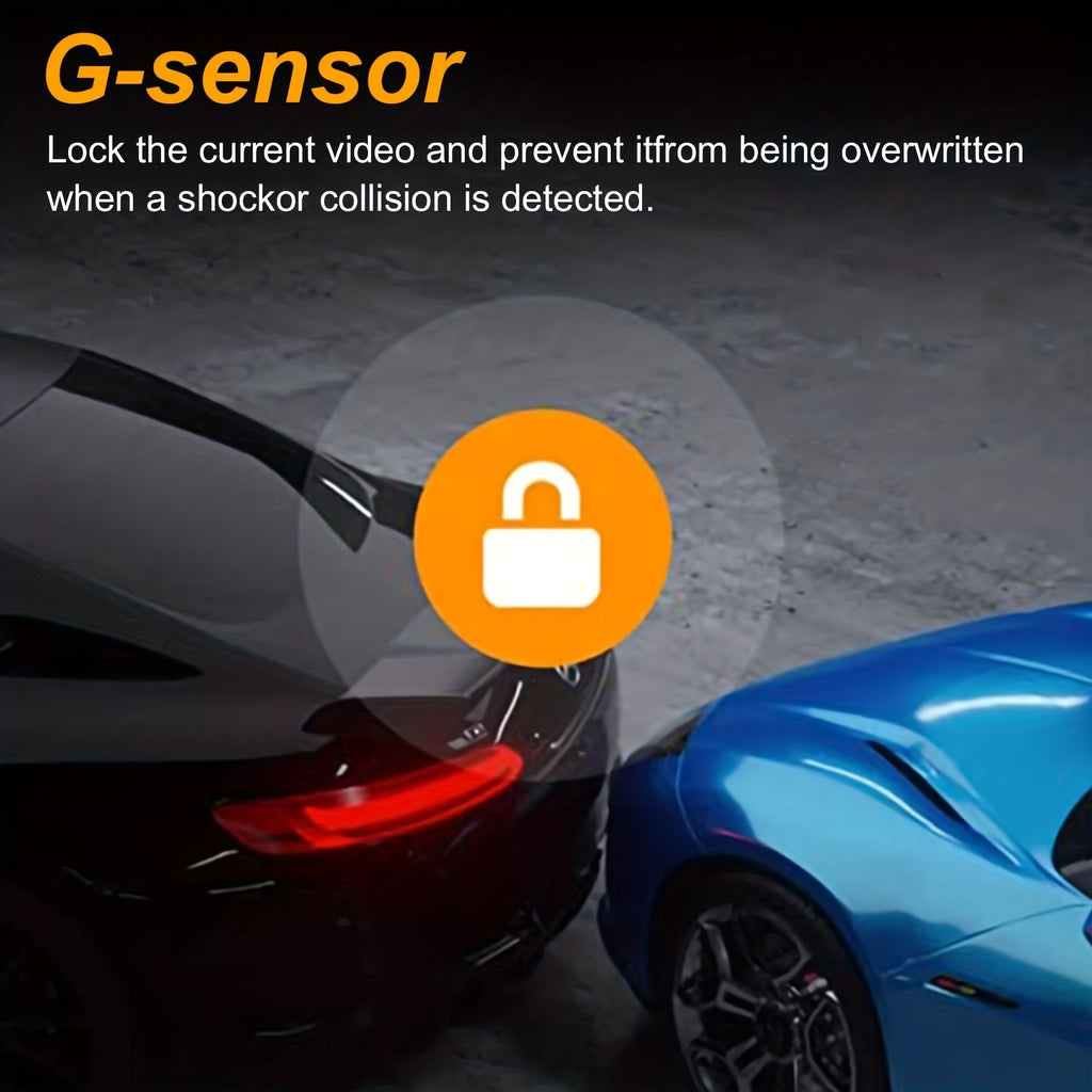 Dash Camera Front And Inside,3.16inchdash Cam 1080P, G Sensor HD Night Vision Loop Recording Wide Angle Car DVR (blue Photodiode Position Is Random)
