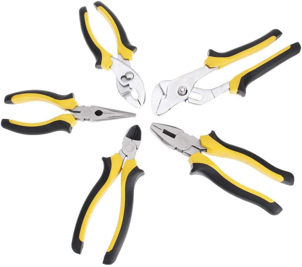 LFDHSF Pliers Tool Hand Tools 5Pcs Tool Kit Jewelry Beading Wire Cutter Mini Diagonal Nose Pliers Soft Handle