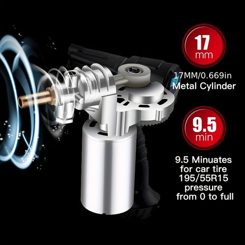 120W Portable Air Compressor Pump - Digital Tire Inflator For Cars, Bicycles &amp; Balls