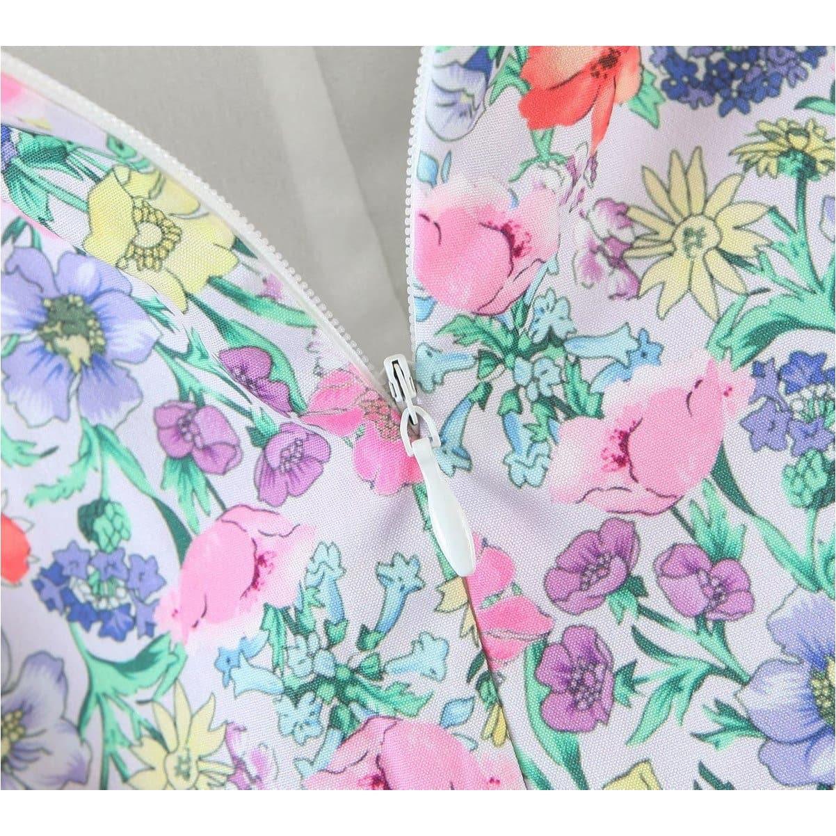 floral crop top and skirt