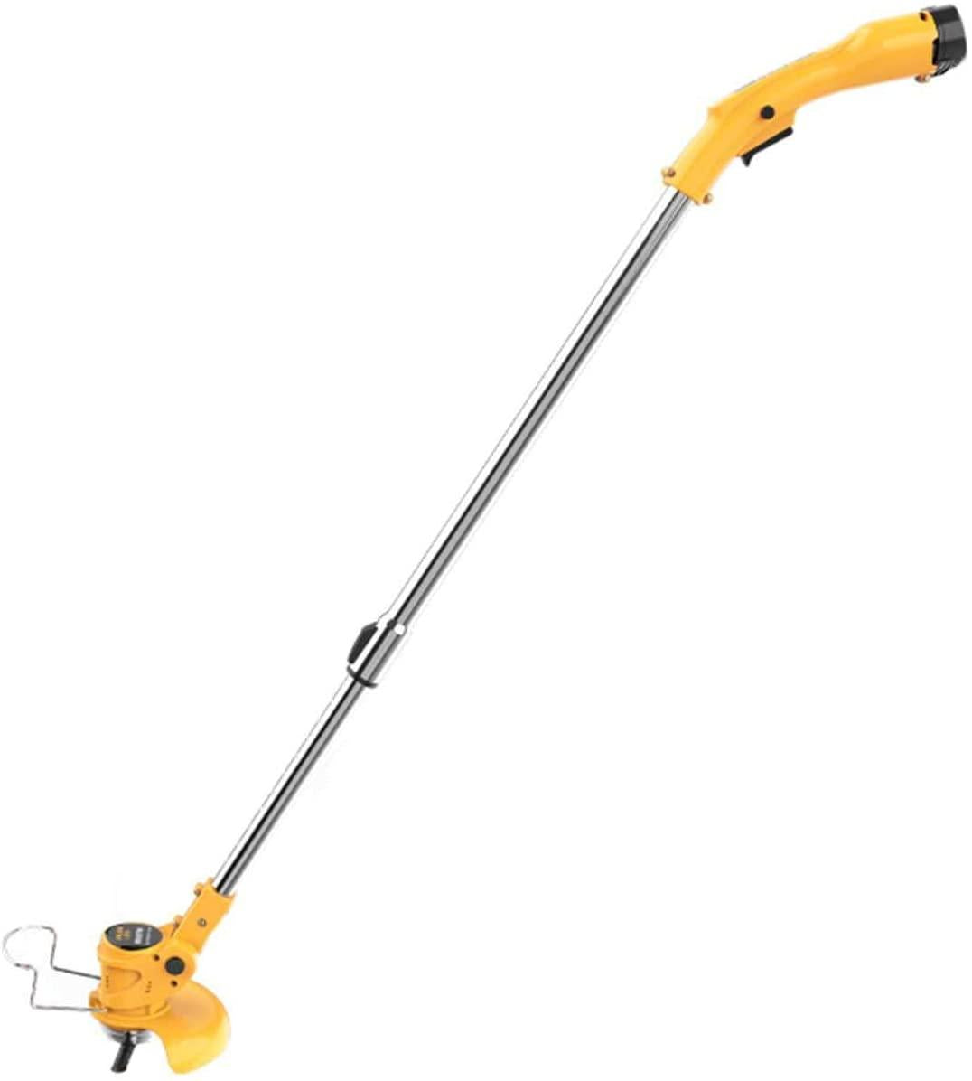SuoANI Adjustable Grass Trimmer Handheld Lawn Mower with Battery and Charger Electric Edger Cordless Mini-Mower for Garden, Yard and Farm