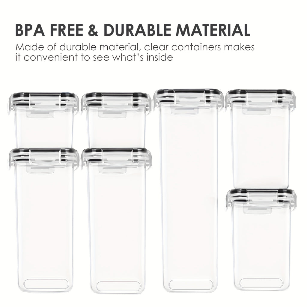 Organize Your Kitchen Pantry With This 4/7-Piece Airtight Food StoraContainer Set - BPA Free, Dishwasher Safe, And Includes Labels!