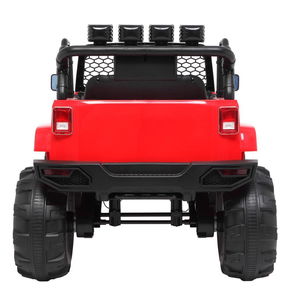 UBesGoo 12V Kids Battery Powered Electric Red 4-Wheeler Ride-On Car with LED Headlights, Music, Remote Control - Red
