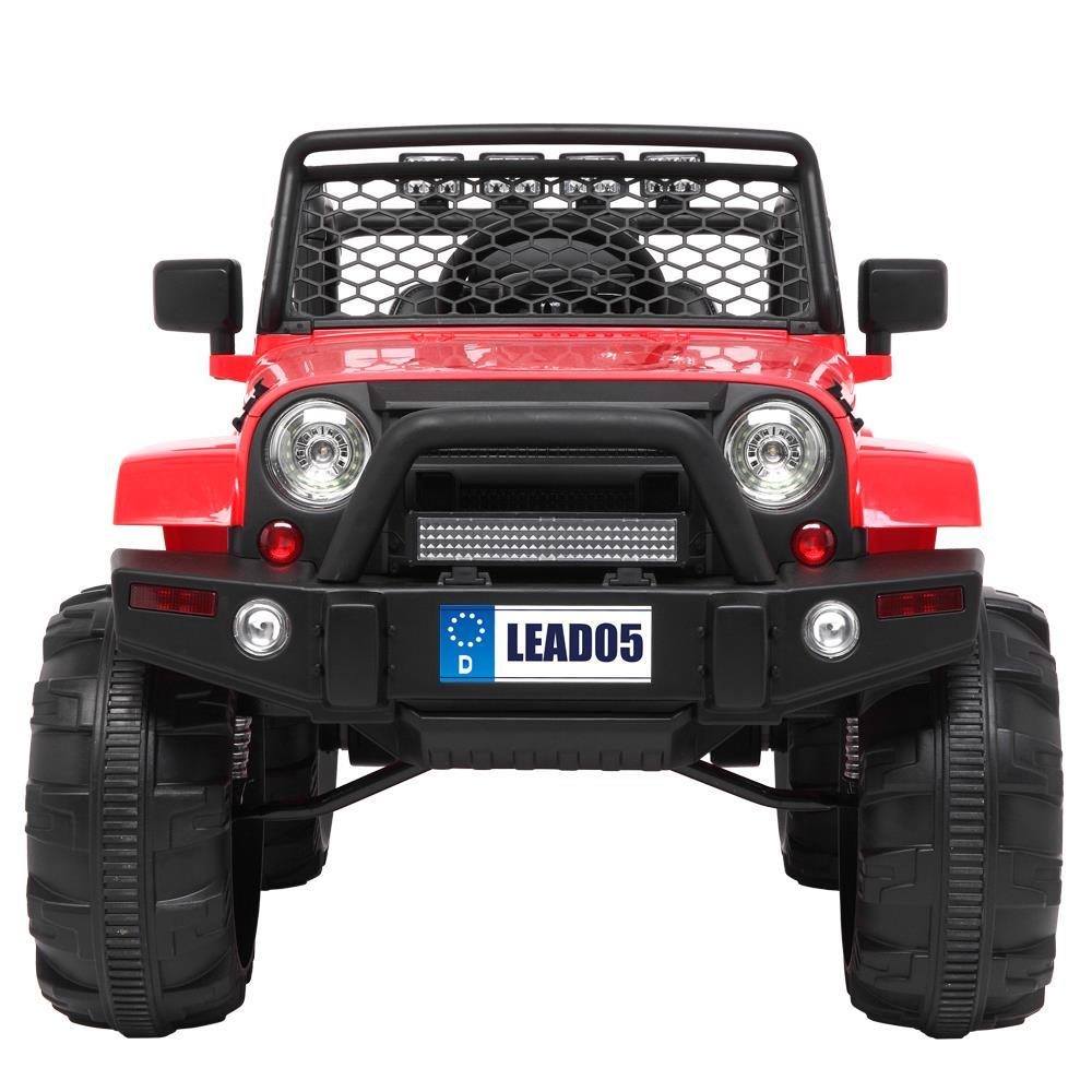 UBesGoo 12V Kids Battery Powered Electric Red 4-Wheeler Ride-On Car with LED Headlights, Music, Remote Control - Red