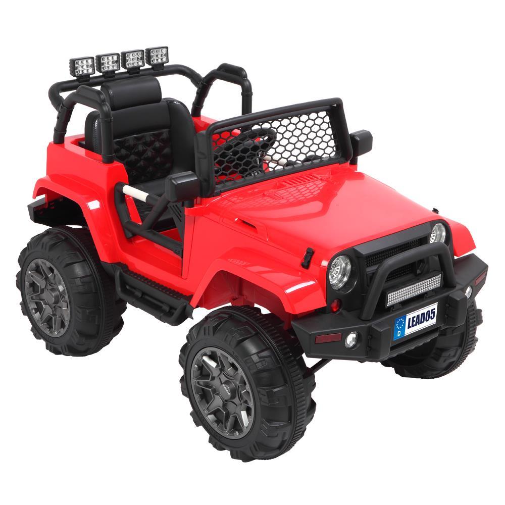 UBesGoo 12V Kids Battery Powered Electric Red 4-Wheeler Ride-On Car with LED Headlights, Music, Remote Control - Red
