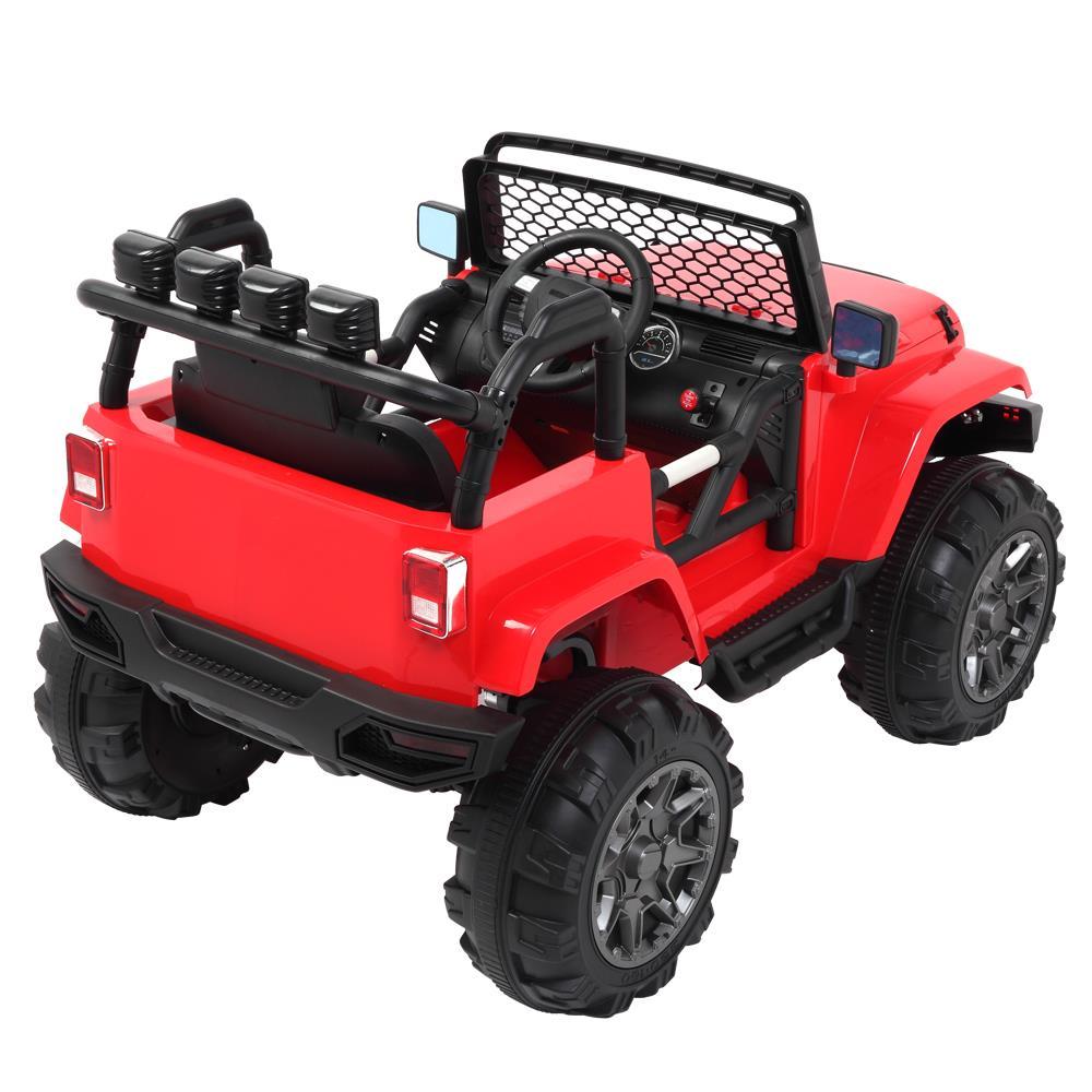 UBesGoo 12V Kids Battery Powered Electric Red 4-Wheeler Ride-On Car with LED Headlights, Music, Remote Control - Red