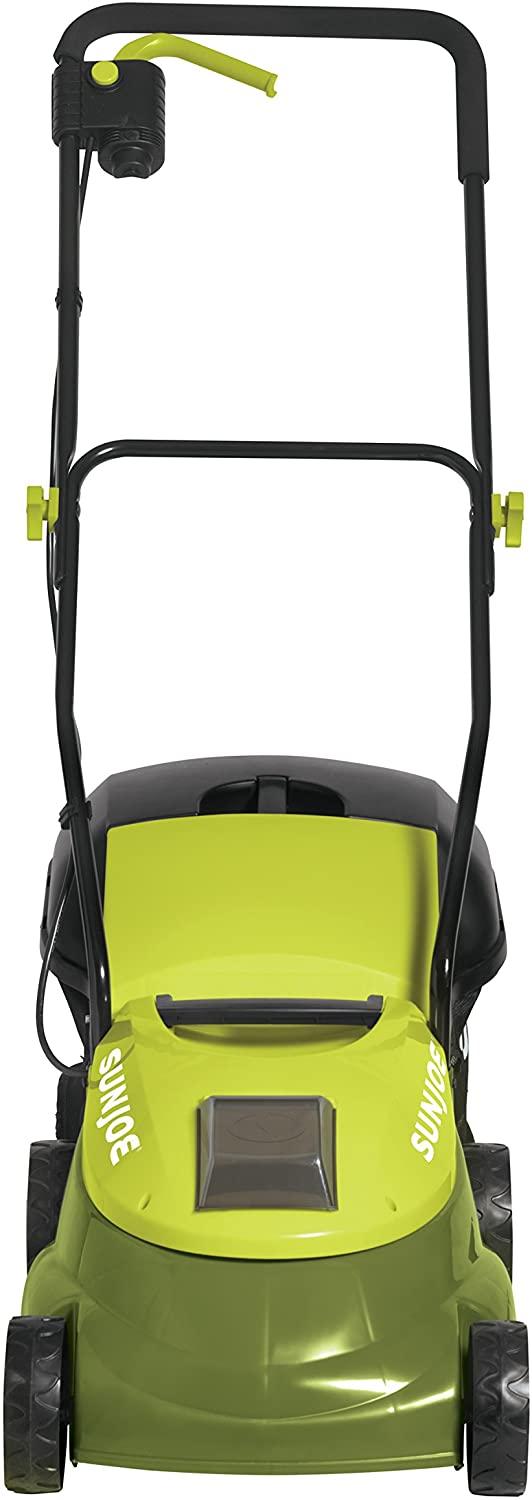 Sun Joe MJ401C-XR 14-Inch 28-Volt 5-Amp Cordless Lawn Mower w/Brushless Motor, 10.6-Gallon Detachable Collection Bag, Lightweight, Green