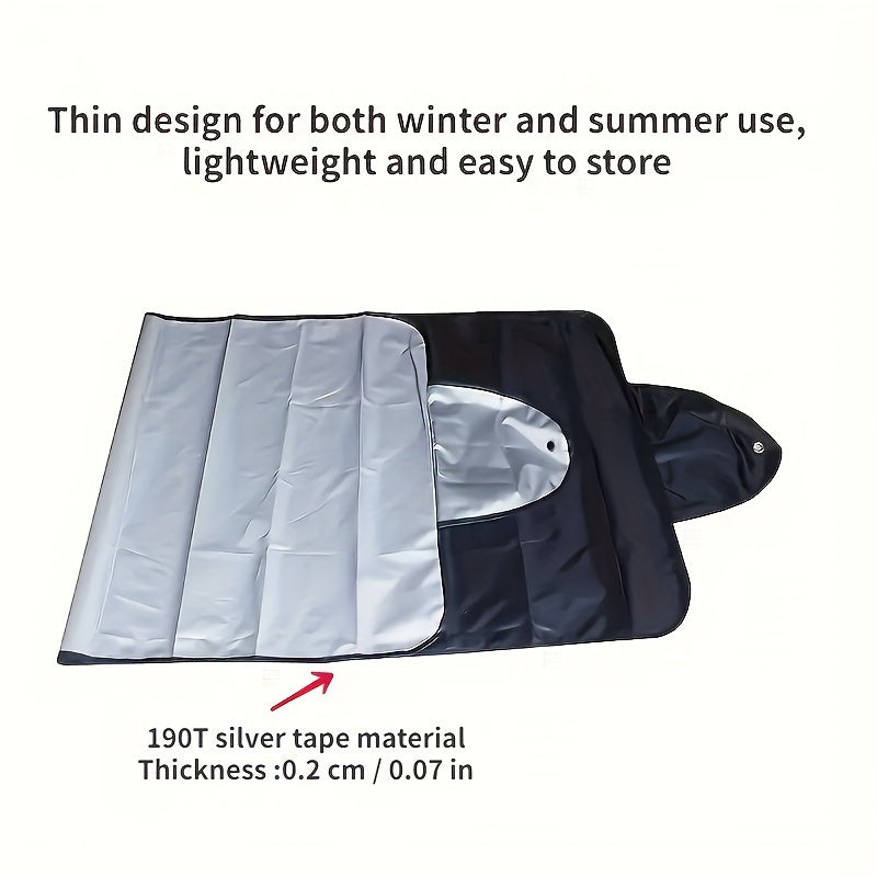1pc Keep Your Car Protected From Snow And Sun With Our Foldable Windshield Cover