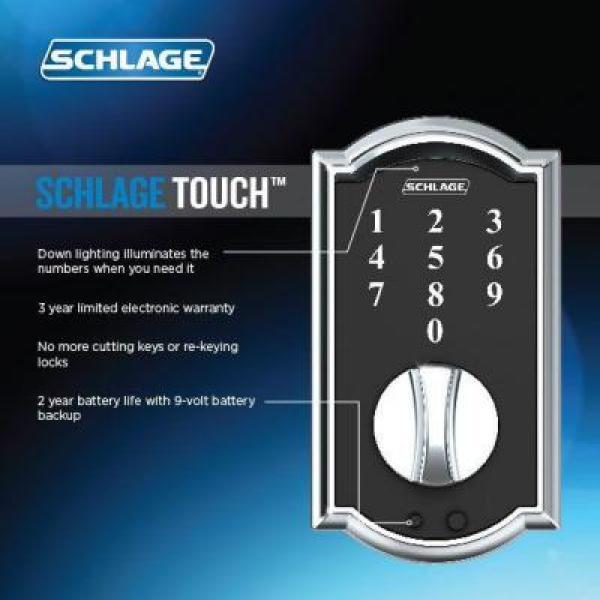 Camelot Aged Bronze Touch Electronic Deadbolt and Front Entry Door Handle with Accent Door Lever