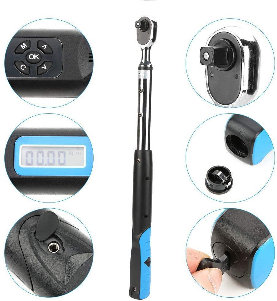 HAND TOOLS Spanners Wrenches Bidirectional Ratchet Wrenches, 200N.m 1/2 ft Digital High Accuracy Torsion Bidirectional Ratchet Head Electronic Wrench Hand Tools wrenches set