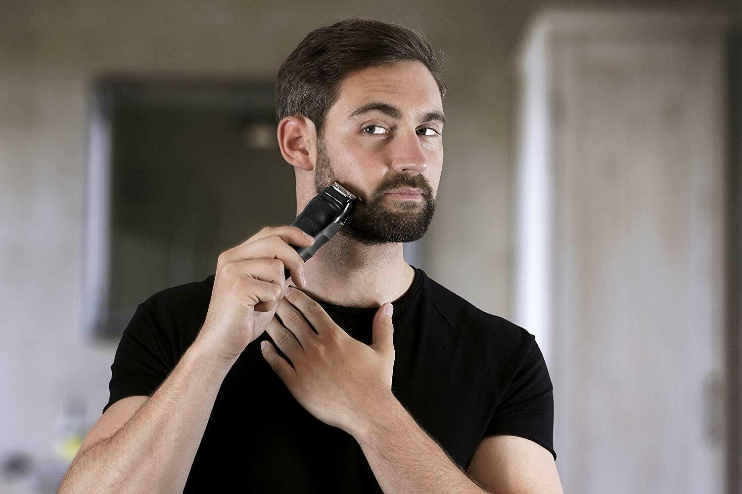 10PC PIECE MENS PROFESSIONAL HAIR CUTTING CLIPPER SHAVER GROOMING KIT