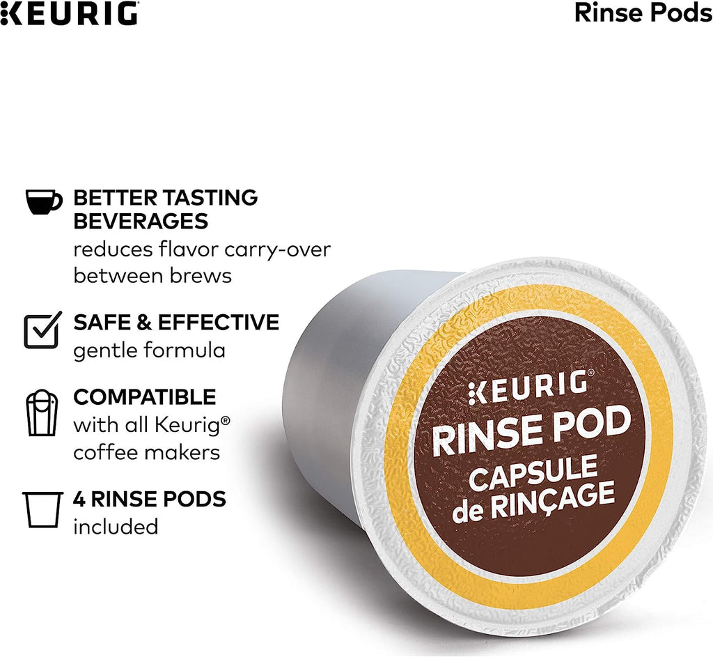 Keurig K-Mini Single Serve K-Cup Pod Coffee Maker, Poppy Red &amp; 3-Month Brewer Maintenance Kit Includes Descaling Solution, Water Filter Cartridges &amp; Rinse Pods, 7 Count