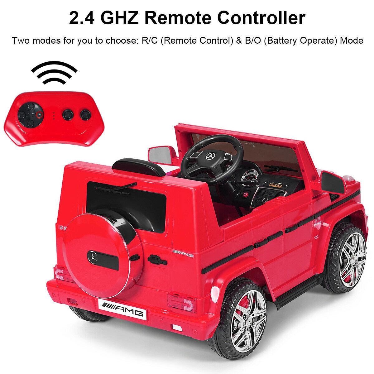 12V Electric Kids Ride On Car Mercedes Benz G65 Licensed Toy W/ RC &amp; Light Red