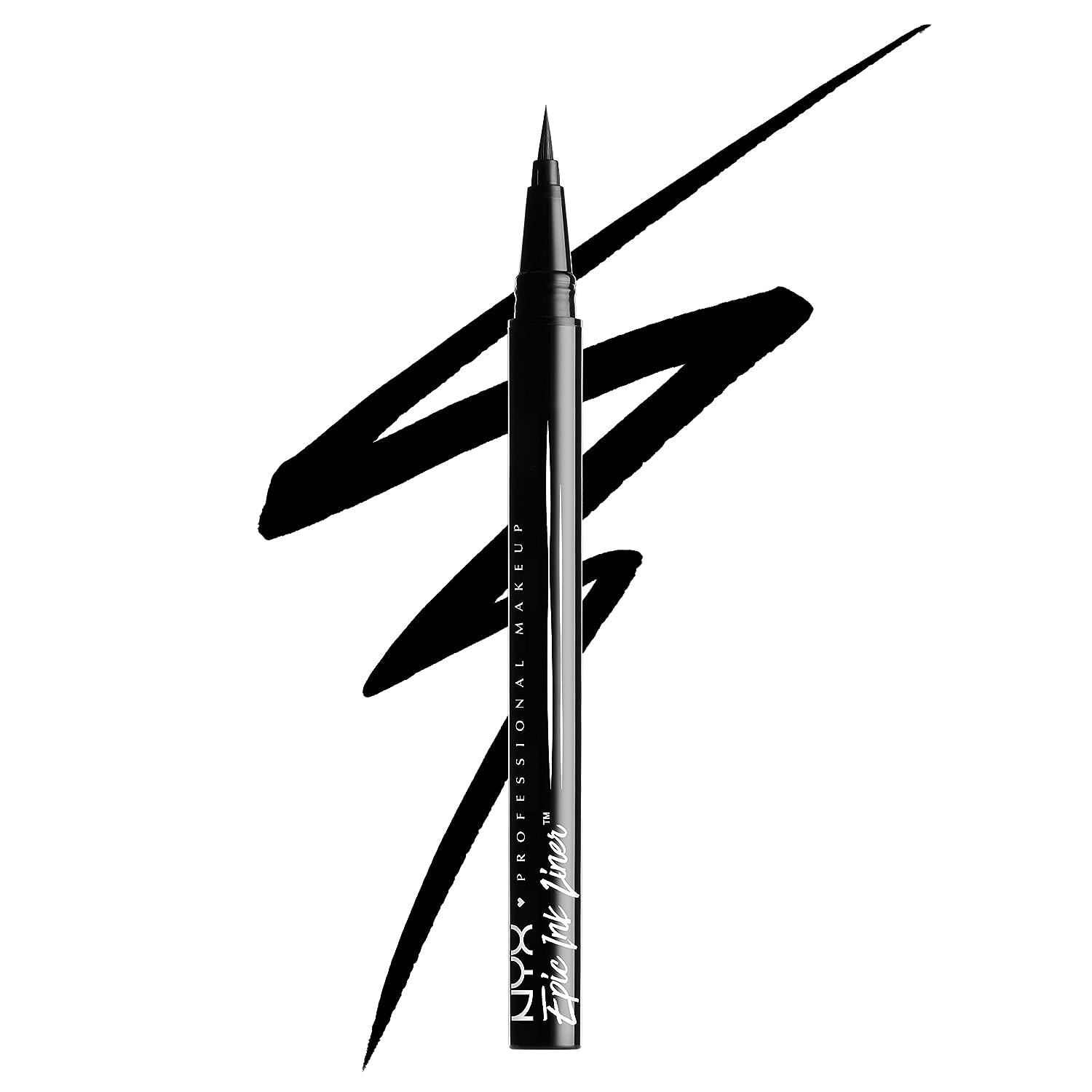 NYX PROFESSIONAL MAKEUP Epic Ink Liner, Waterproof Liquid Eyeliner - Black, Vegan Formula &amp; Butter Gloss, Non-Sticky Lip Gloss - Sugar Glass (Clear)
