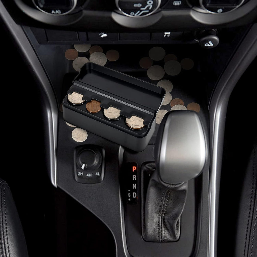 SINGARO Coin Holder for Car, Universal Car Coin Change Organizer, Car Coin Holder Compatible with Coins of Different Sizes, Car Interior Accessories, Suitable for Most Cars, Trucks